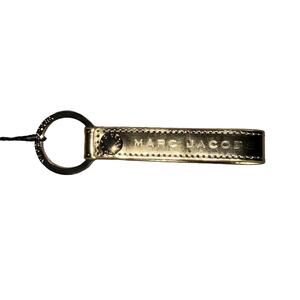 New Marc Jacobs Key Loop Ring Key Chain Metallic Gold